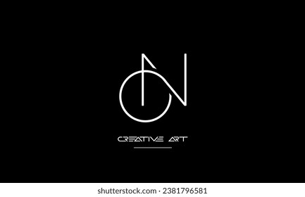 NO, ON, N, O abstract letters logo monogram