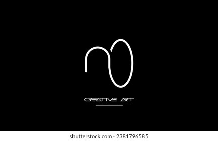 NO, ON, N, O abstract letters logo monogram