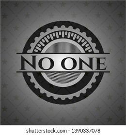 No one dark emblem. Vector Illustration. Detailed.