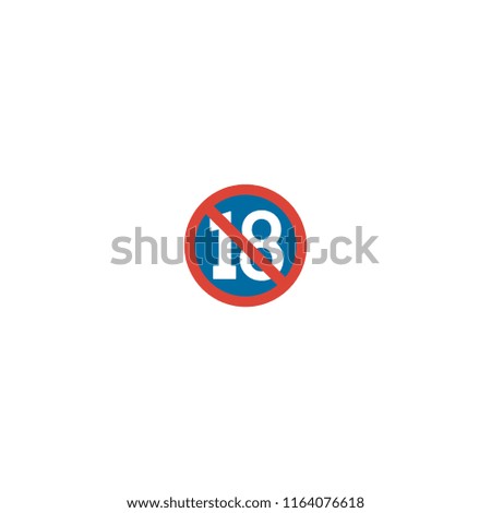 No One Under Eighteen Vector Flat Icon