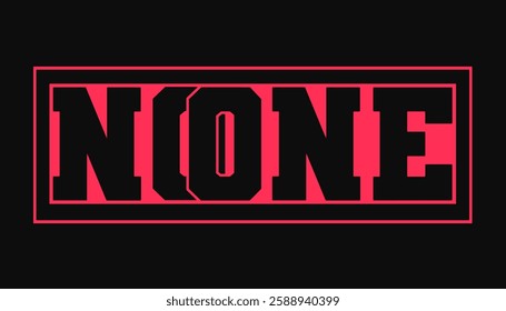 No One Vector Typography Design For Tshirt, Streetwear, poster, and etc