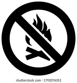 Kein offenes Feuer verboten Zeichen, modernes Rundaufkleber