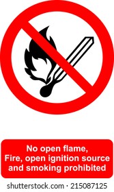 No Open Flame Fire Open Ignition Source And Smoking Prohibited