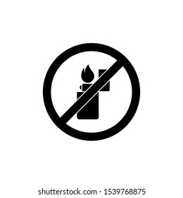 no open flame, no fire sign vector illustration