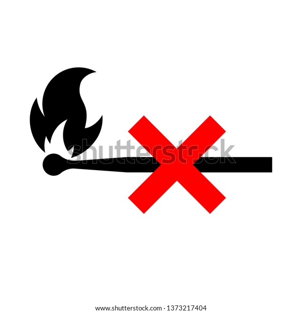 No Open Flame Prohibition Sign Isolated Stock Vector Royalty Free Shutterstock