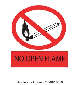 No Open Flame Sign Vector Stock Vector Royalty Free Shutterstock