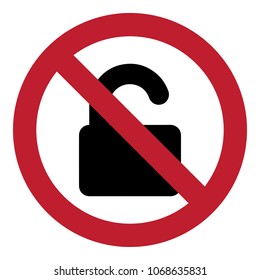 no open lock icon