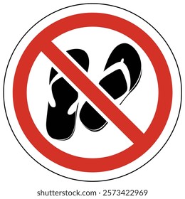 No open toed shoes warning sign
