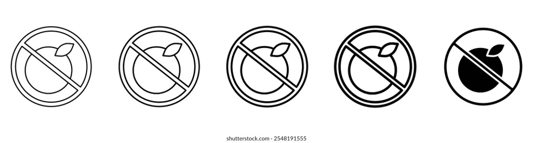 no hay icono naranja Conjunto de logotipo de línea delgada simple