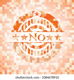  No orange mosaic emblem