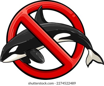 Ilustración vectorial de icono de signo de orca