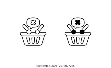 No Orders Yet icon design with white background stock illustration