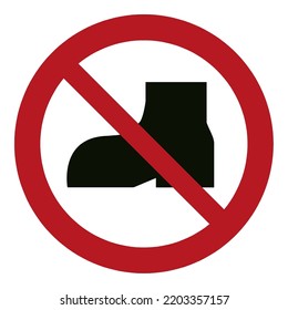 No Outdoor Footwear
To Prohibit The Wearing Of Outdoor Footwear
Slipping Or Falling Or The Spreading Of Contamination Caused By The Wearing Of Inappropriate Footwear For The Surface Being Walked Upon