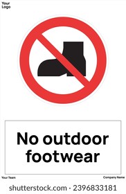 No outdoor footwear signs symbols standard iso 7010