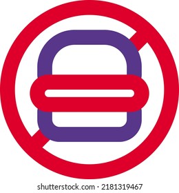 No outside food allowed inside the specific location