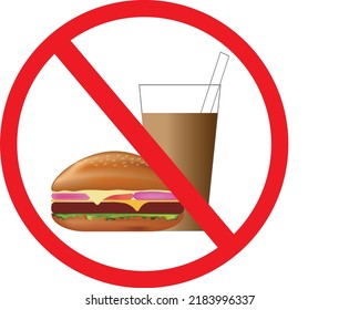 No outside food or drink allowed sign vector