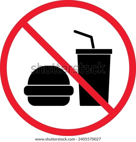 No Outside Food Vector Illustration