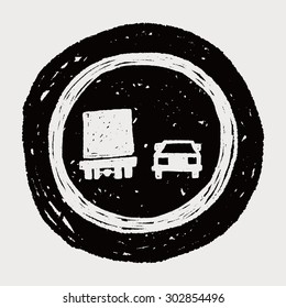 no overtaking doodle