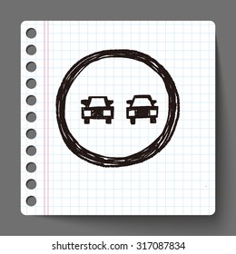 no overtaking doodle