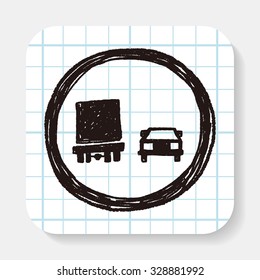 no overtaking doodle