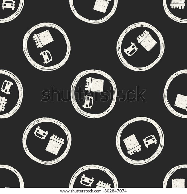 no\
overtaking doodle seamless pattern\
background