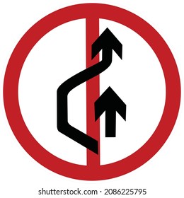 No overtaking, Gallery of All Prohibitory Signs, Road signs in China