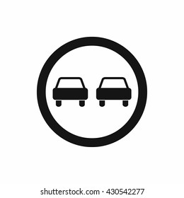No overtaking road traffic sign