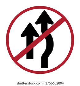 no overtaking sign, not allow to overtaking signal, traffic sign vector