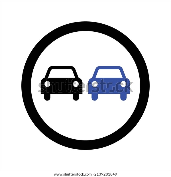 No Overtaking\
Sign.Road Signs and Symbols