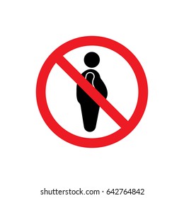 No Overweight icon illustration isolated vector sign symbol