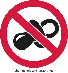 No pacifier - ban symbol