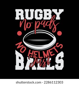 No pads no helmets just balls funny t-shirt design