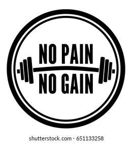 No pain no gain dumbbell circle