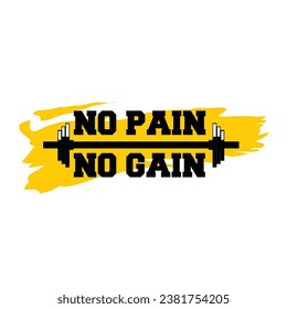 no pain no gain dumbell icon