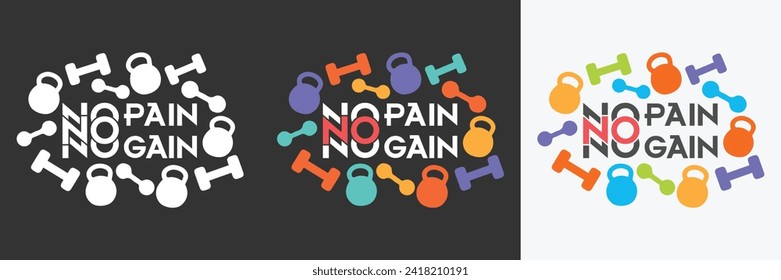 No pain No Gain Gym Motivation