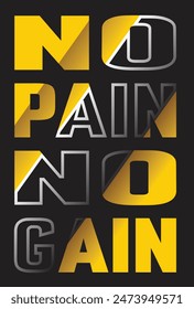 No Pain No Gain, Gym Motivational Quotes, Motivation.