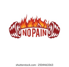 No Pain No Gain Motivational Quote T shirt design