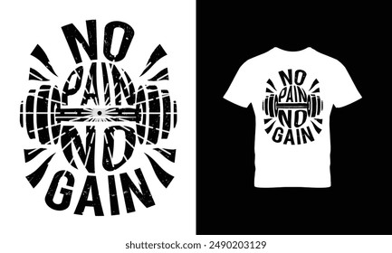 No Pain No Gain T shirt design vector T shirt design  