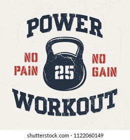 No Pain No Gain - Tee Design For Printing