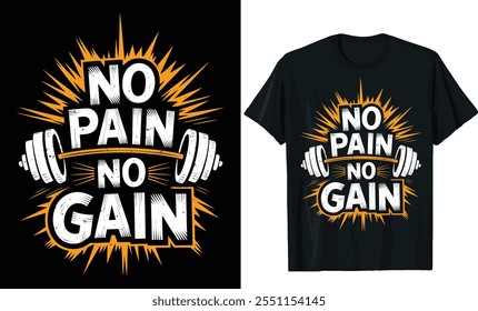 Sem dor sem ganho T-Shirt design, Tipografia t-shirt design, ginásio t shirt design, fitness t shirt design