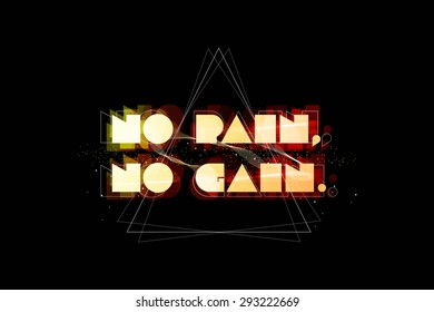 No pain no gain typography. Abstract poster. Vector art.