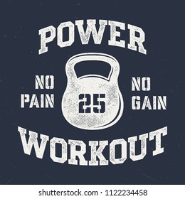 No Pain No Gain - Vintage Tee Design For Printing