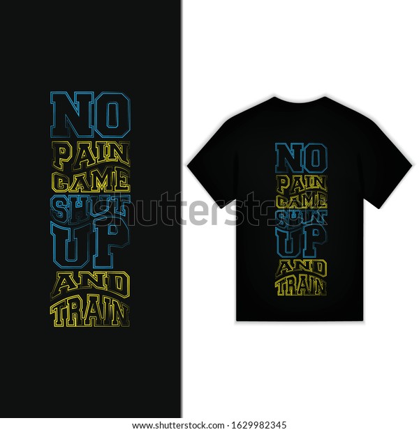 No Pain No Game Shut Train Stock Vector Royalty Free