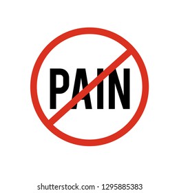 No pain icon vector. No pain symbol. Linear style sign for mobile concept and web design. No pain symbol illustration. Pixel vector graphics - Vector.