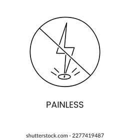 No pain line icon in vector, painless illustration.