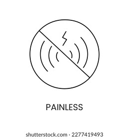 No pain line icon in vector, painless illustration.