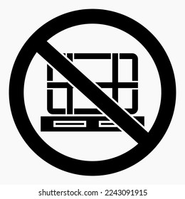 No pallet icon. Do not use pallets. Do not load on pallets. Vector icon.