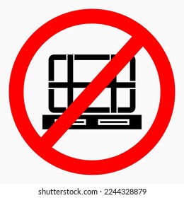 No pallet icon. Do not use pallets. Do not load on pallets. Vector icon.