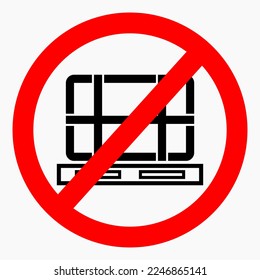 No pallet icon. Do not use pallets. Do not load on pallets. Vector icon.