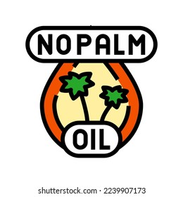 no palm oil color icon vector. no palm oil sign. isolated symbol illustration